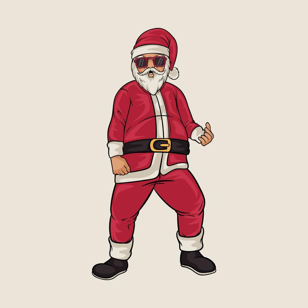 Santa Claus like playing guitar vector