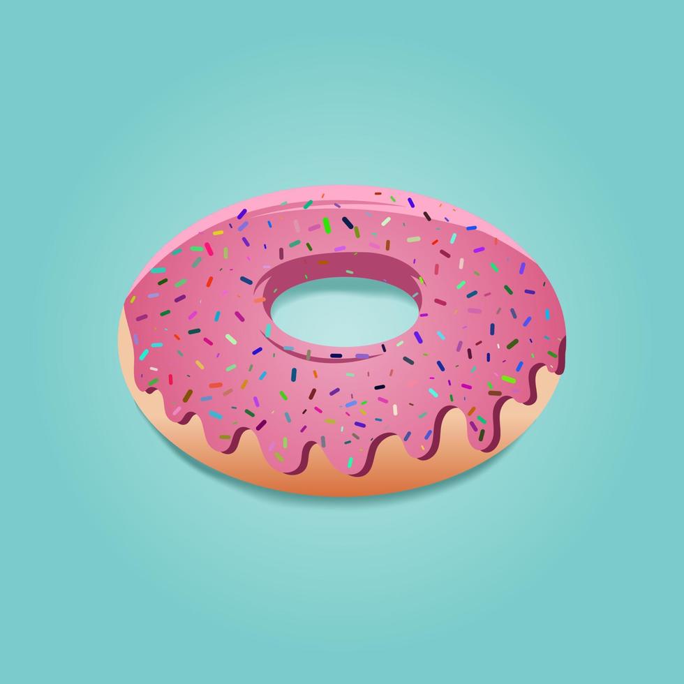 Vector illustration design of isolated donut with sprinkles