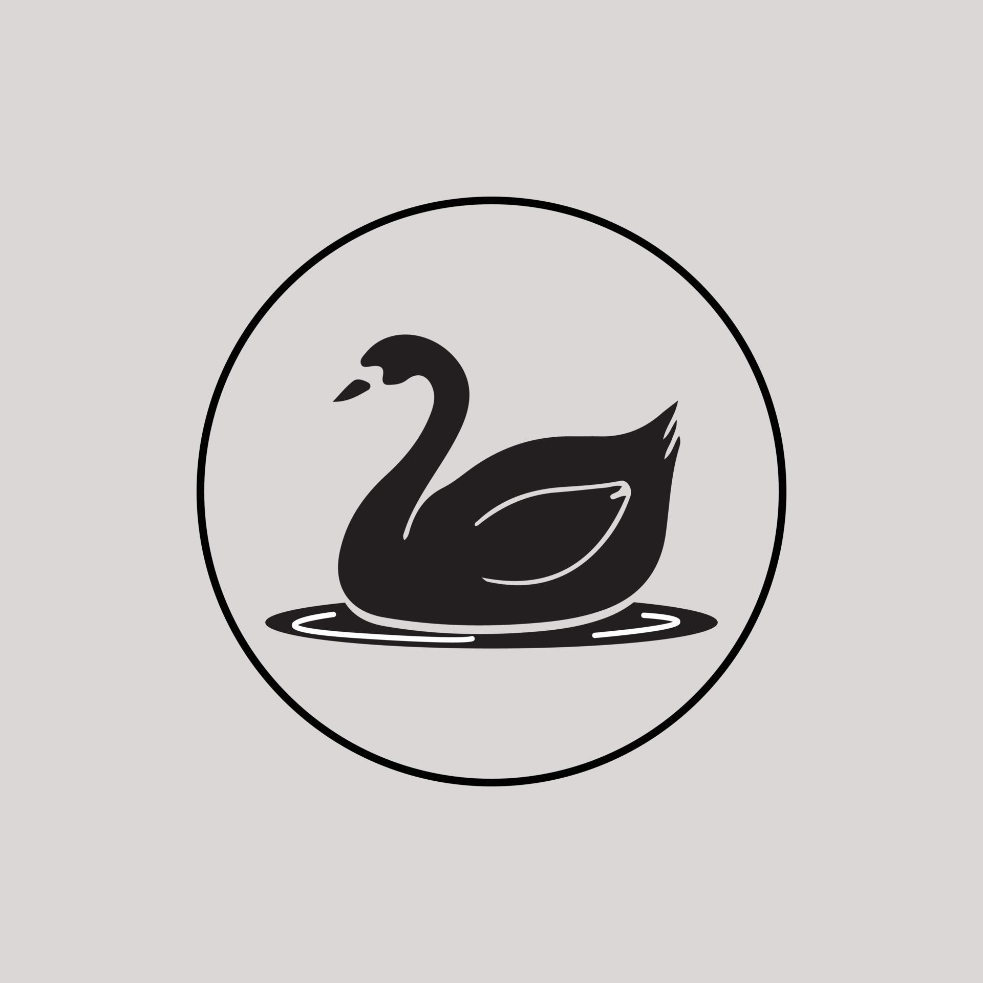 elegant silhouette swan logo design 14919279 Vector Art at Vecteezy