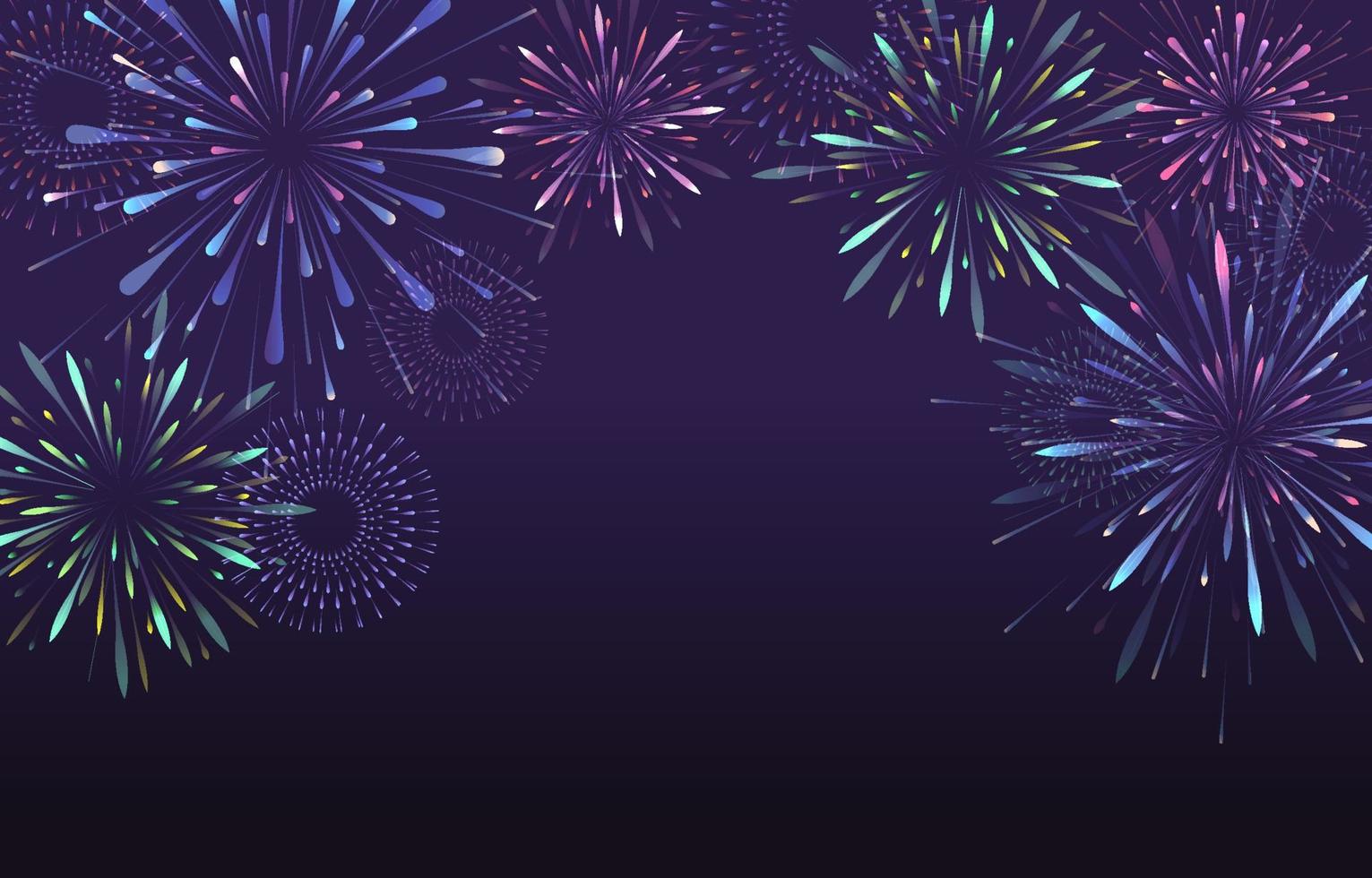 Colorful Firework Festival Background vector