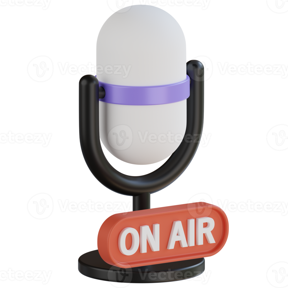 On Air 3D Render Icon png