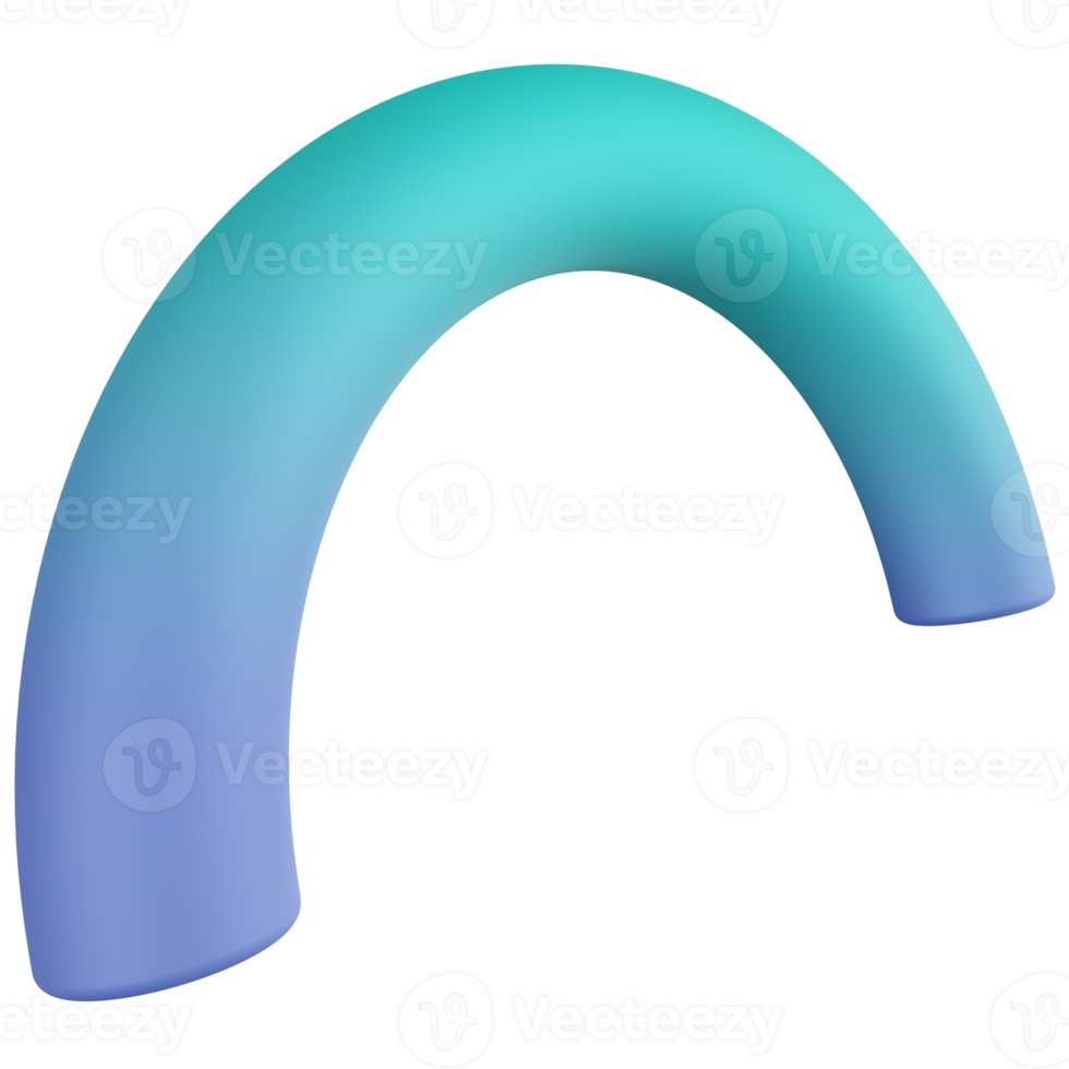 Half Torus 3D Render Icon png