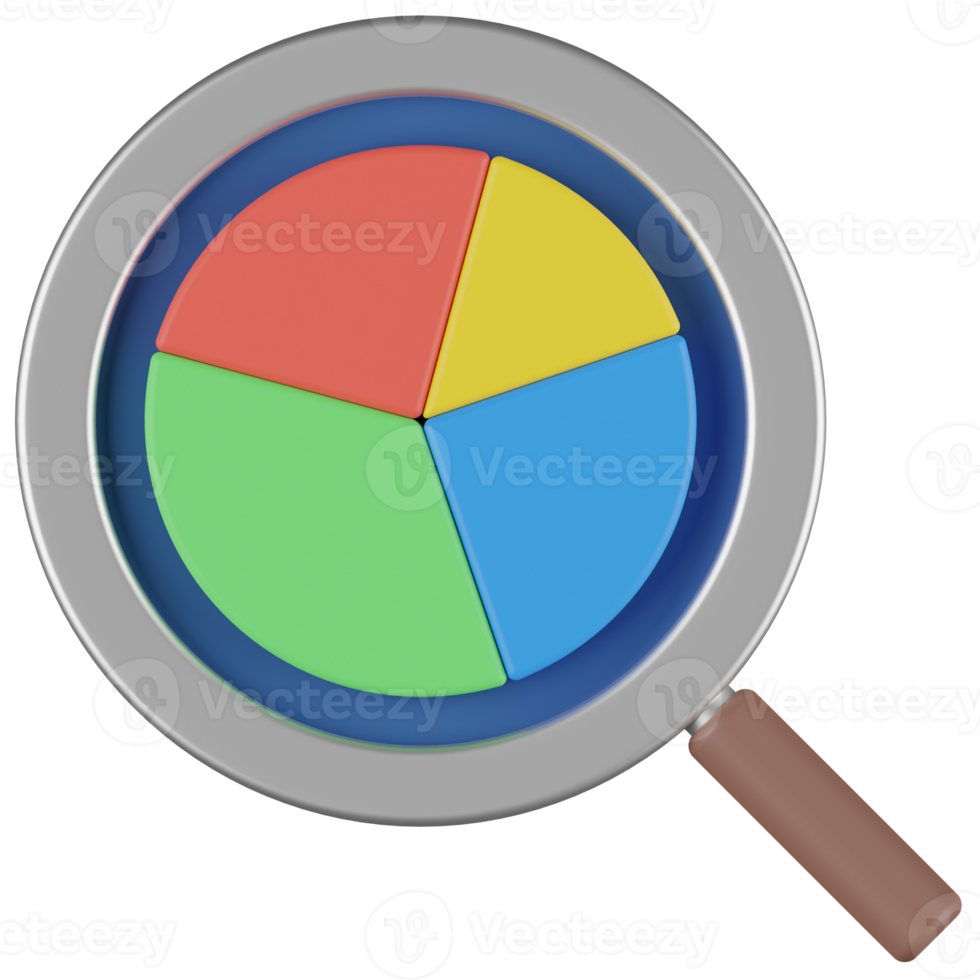 Search Analysis 3D Render Icon png