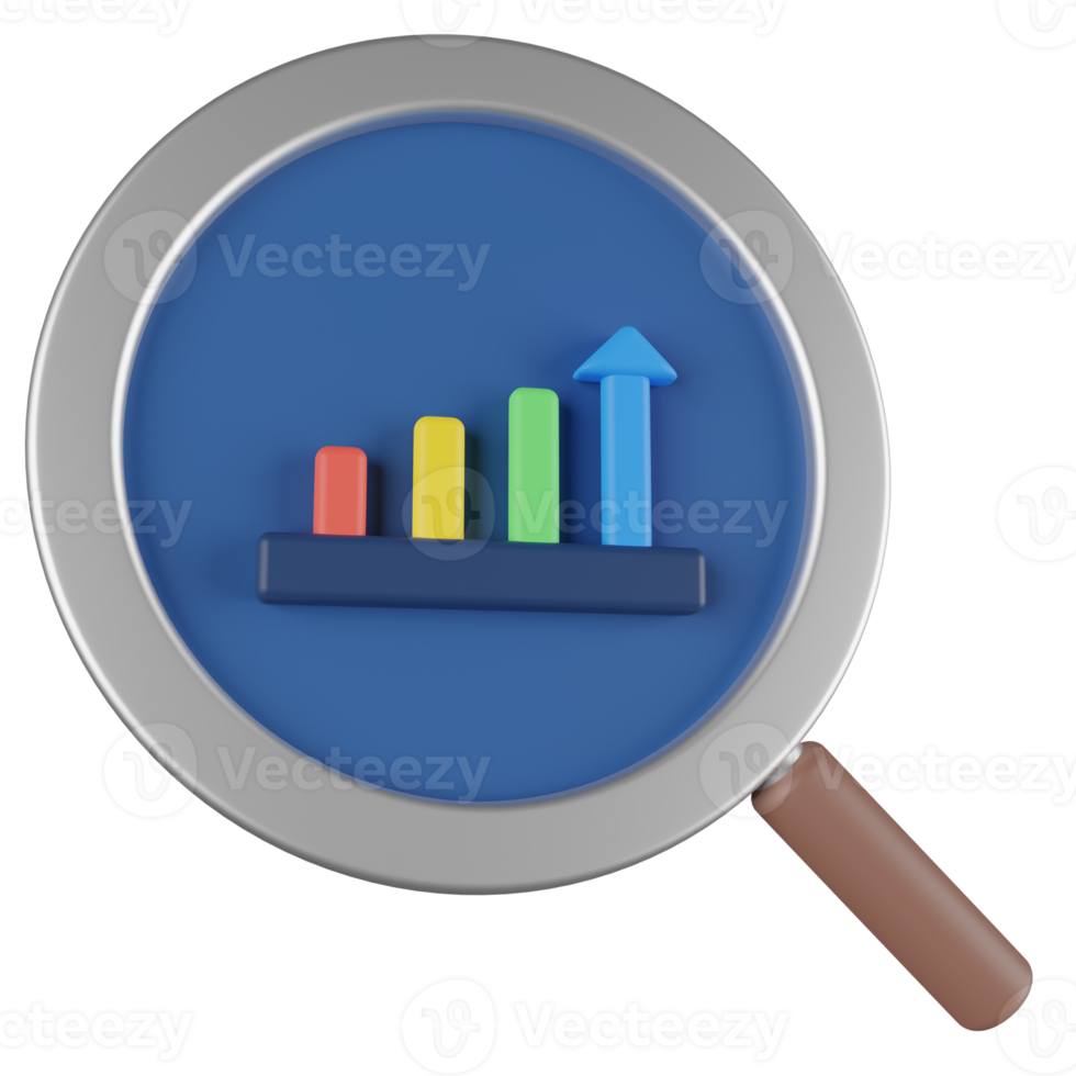Search Analysis 3D Render Icon png