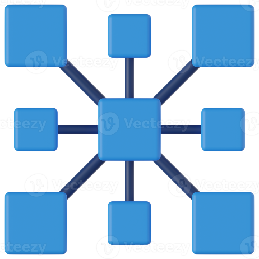 ícone de renderização 3d de complexidade de dados png