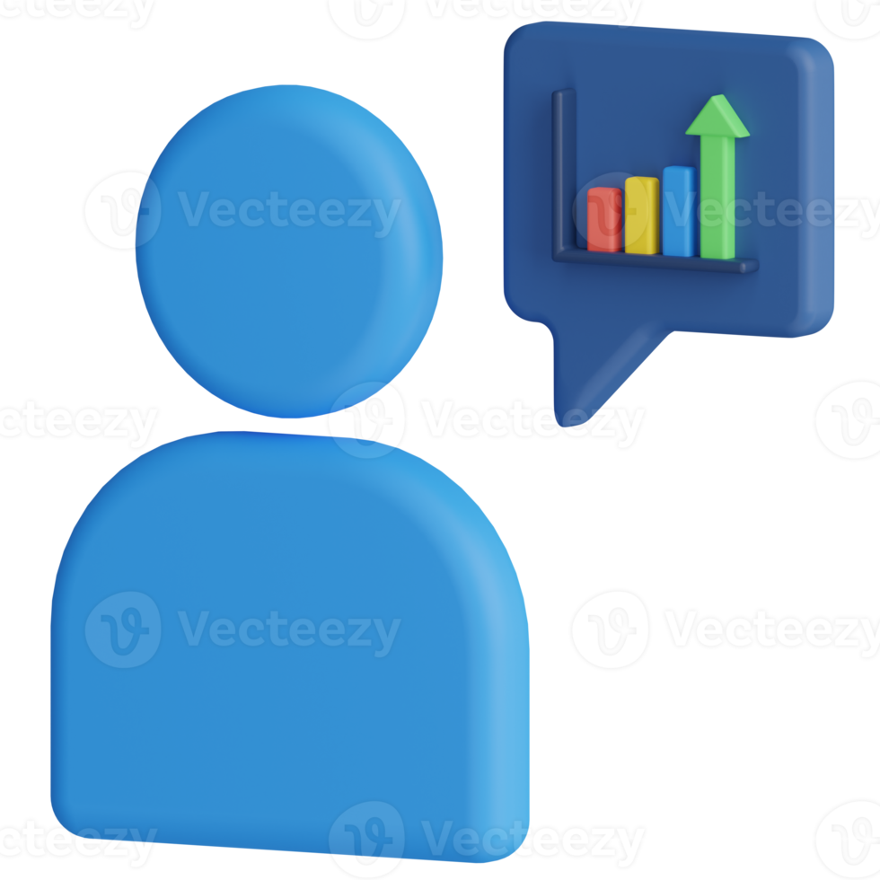 icône de rendu 3d analyse utilisateur png