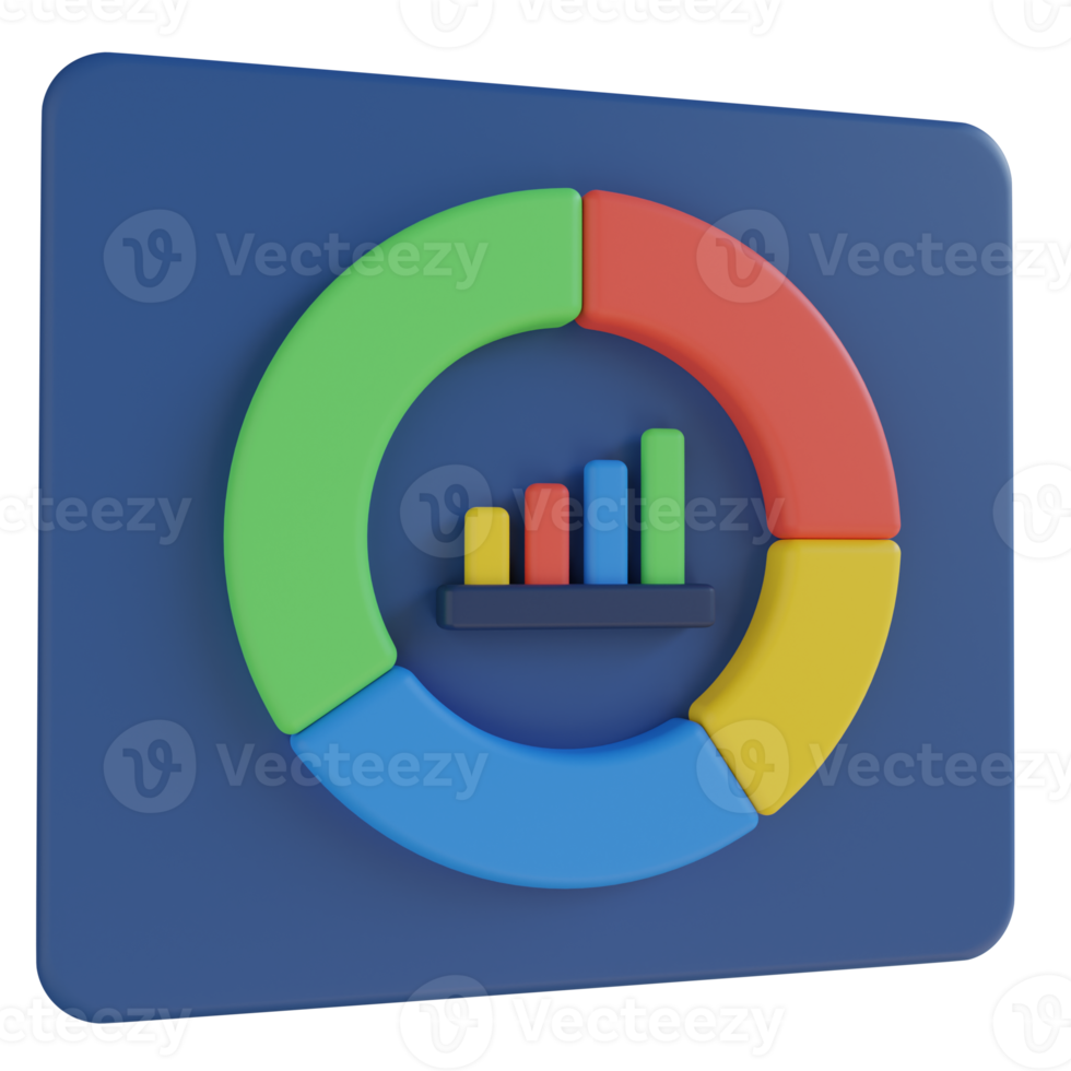 Data Analytics 3D Render Icon png