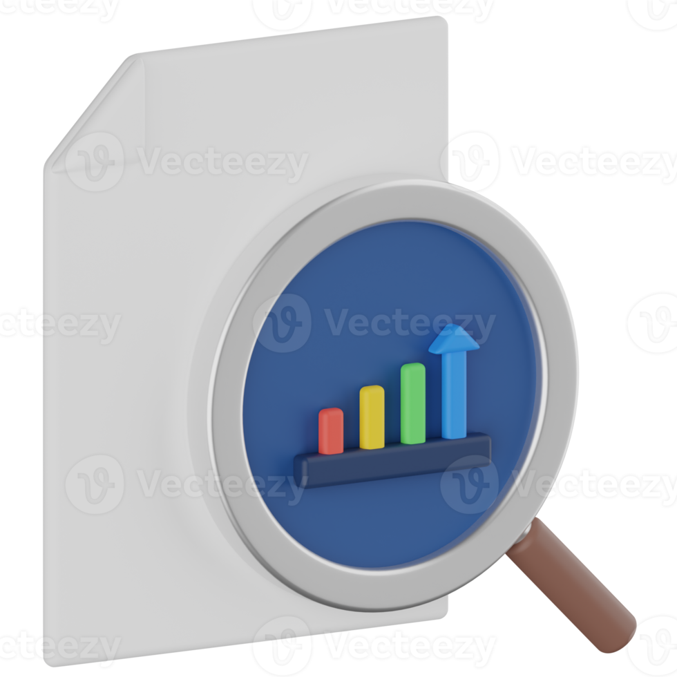 Report Analysis 3D Render Icon png