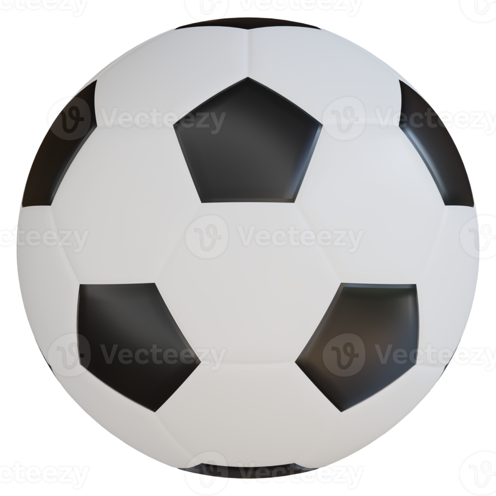 Soccer Ball 3D Render Icon png