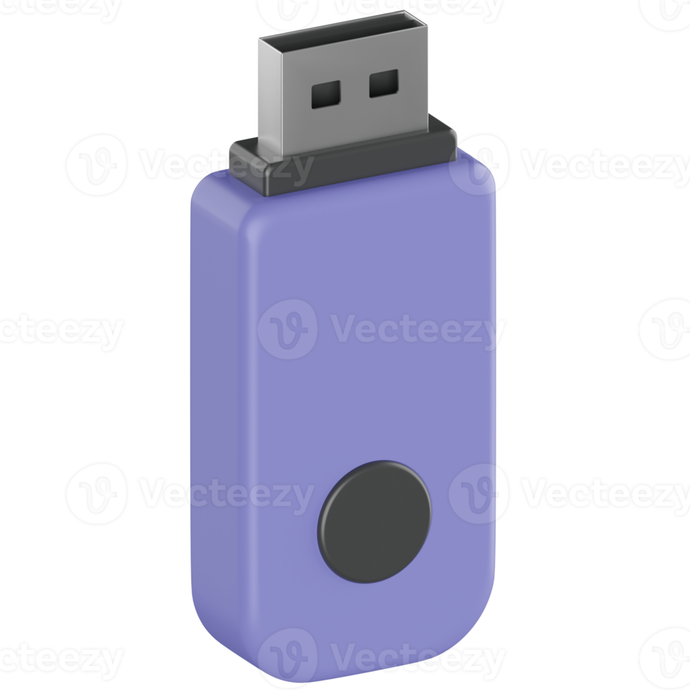 Flash Drive 3D Render Icon png