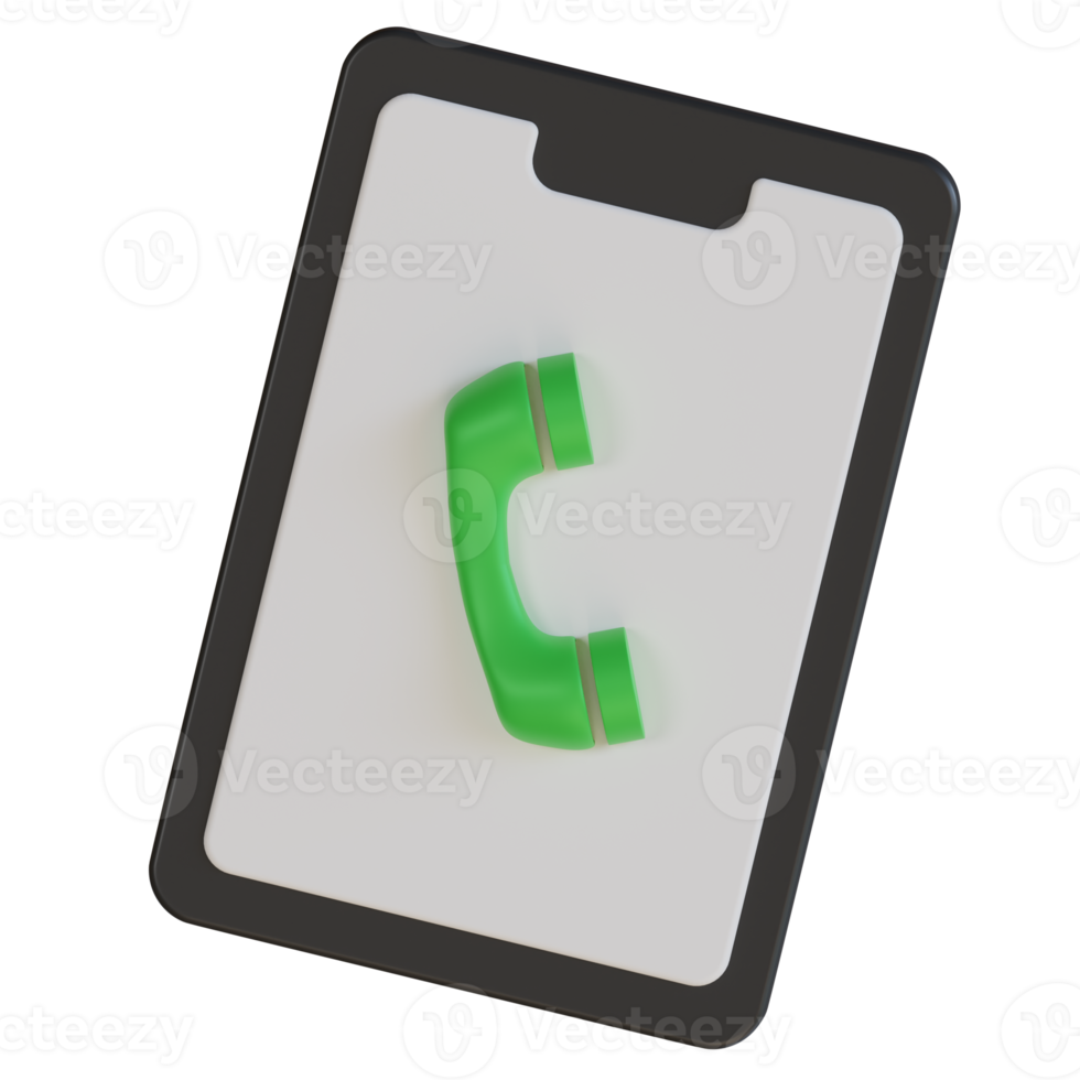 Mobile Call 3D Render Icon png