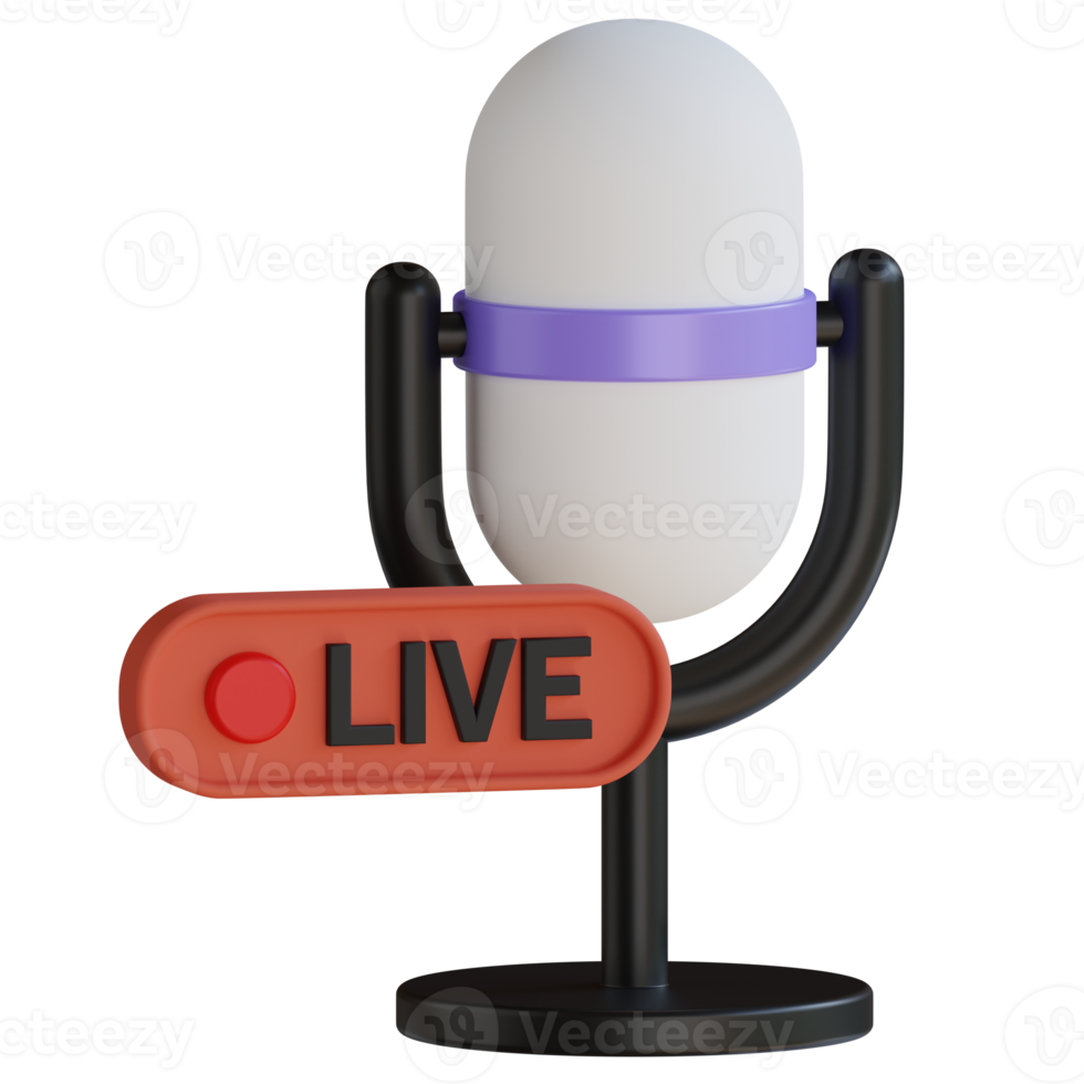 Live Broadcast 3D Render Icon png