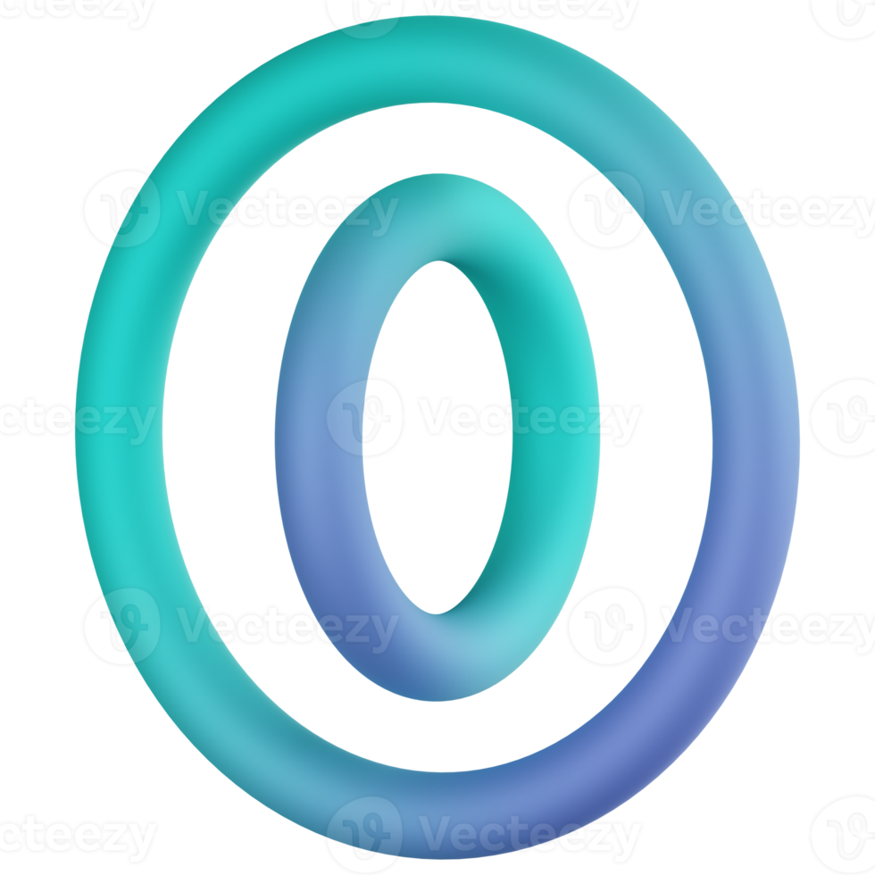 Rings 3D Render Icon png