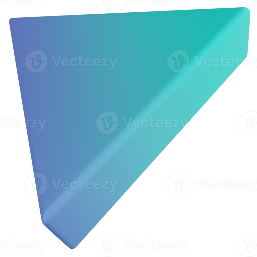 L'icône de rendu 3d triangulaire prisme png