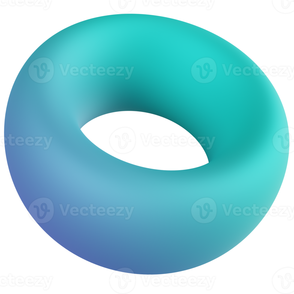 icône de rendu 3d tore png