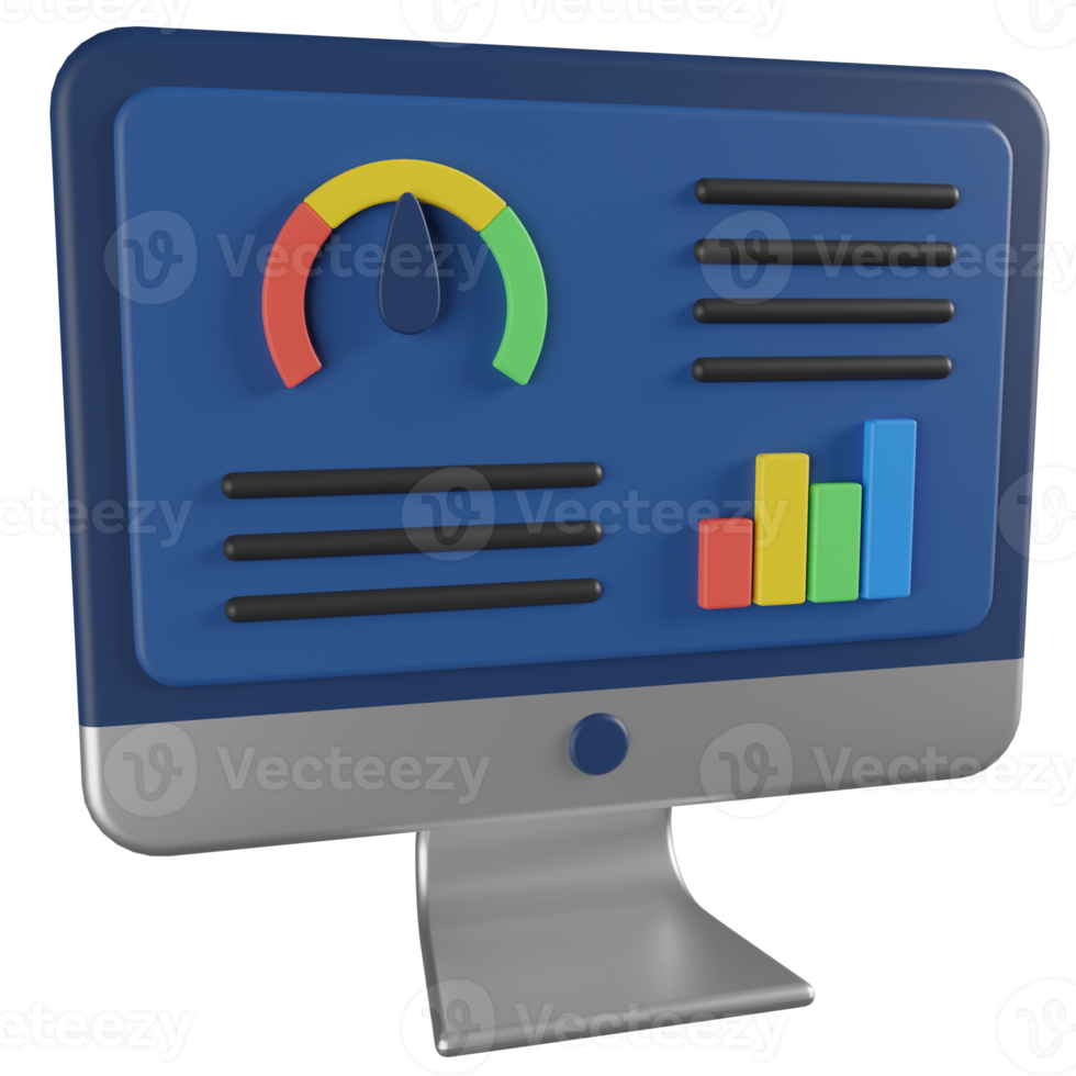 Dashboard 3D Render Icon png