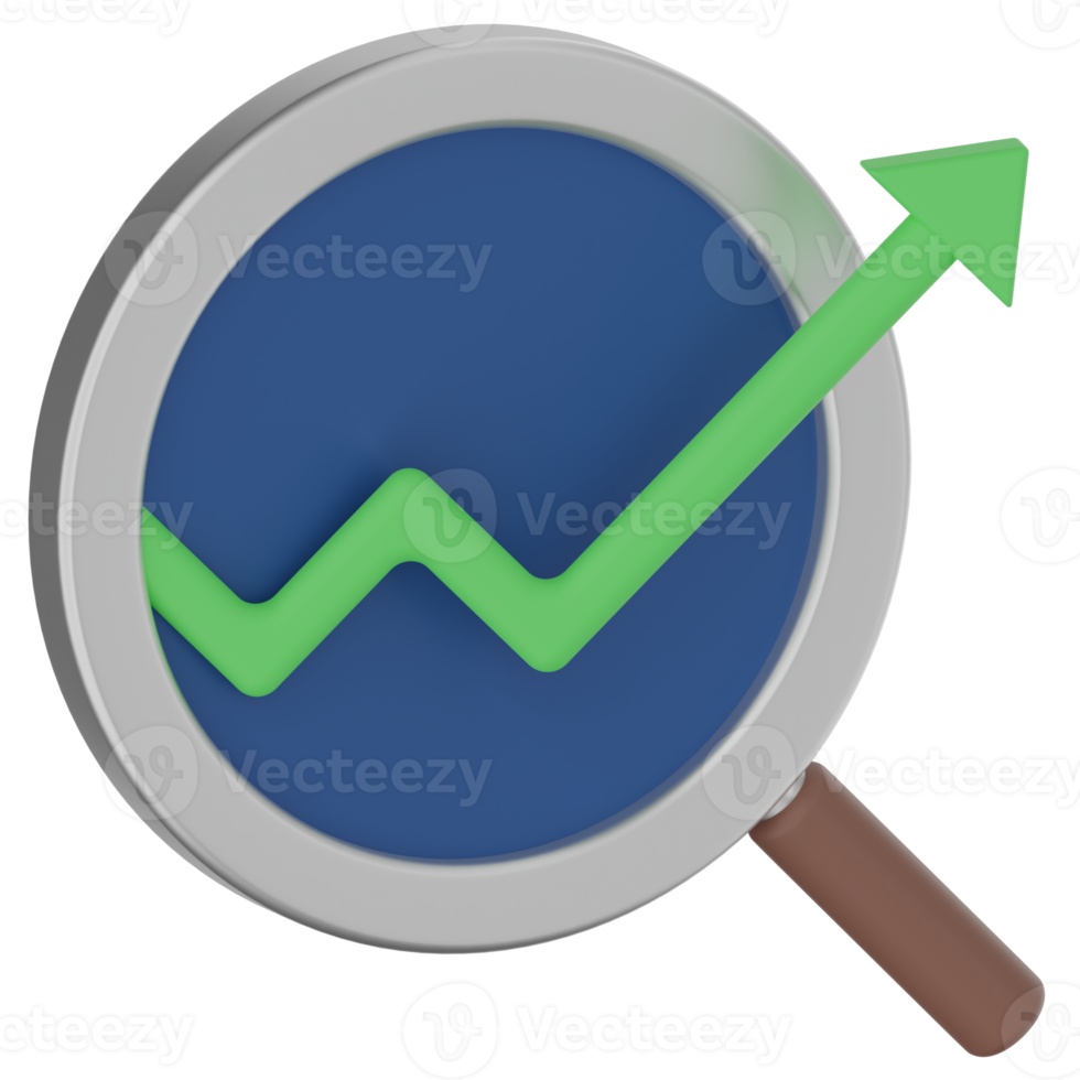 Trading Research 3D Render Icon png