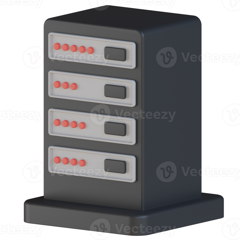 Data Center 3D Render Icon png