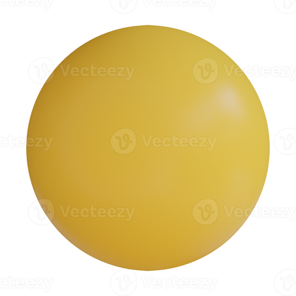 Table Tennis Ball 3D Render Icon png