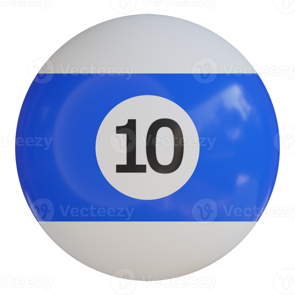ícone de renderização 3d de bola de bilhar png