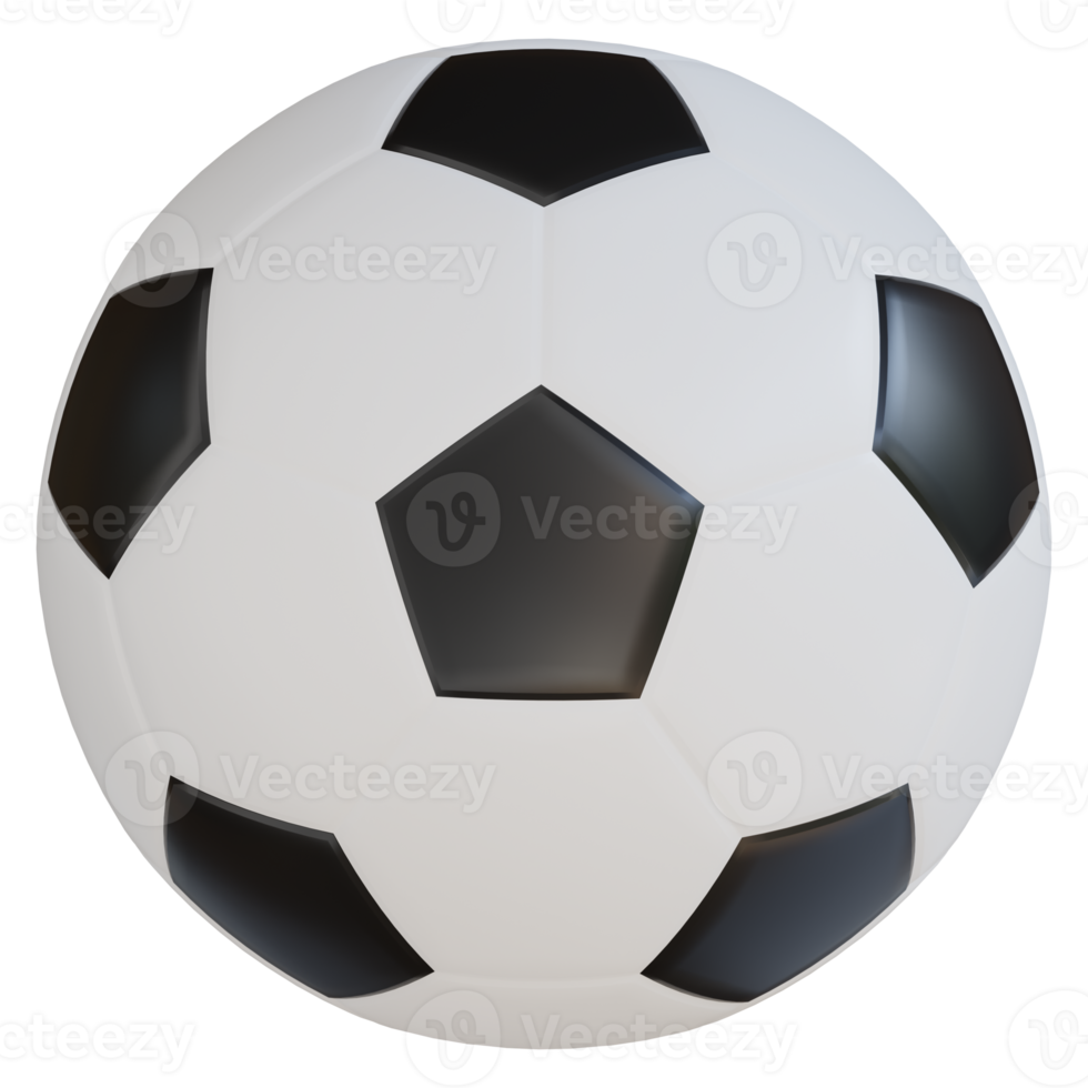 Fußball 3D-Rendersymbol png