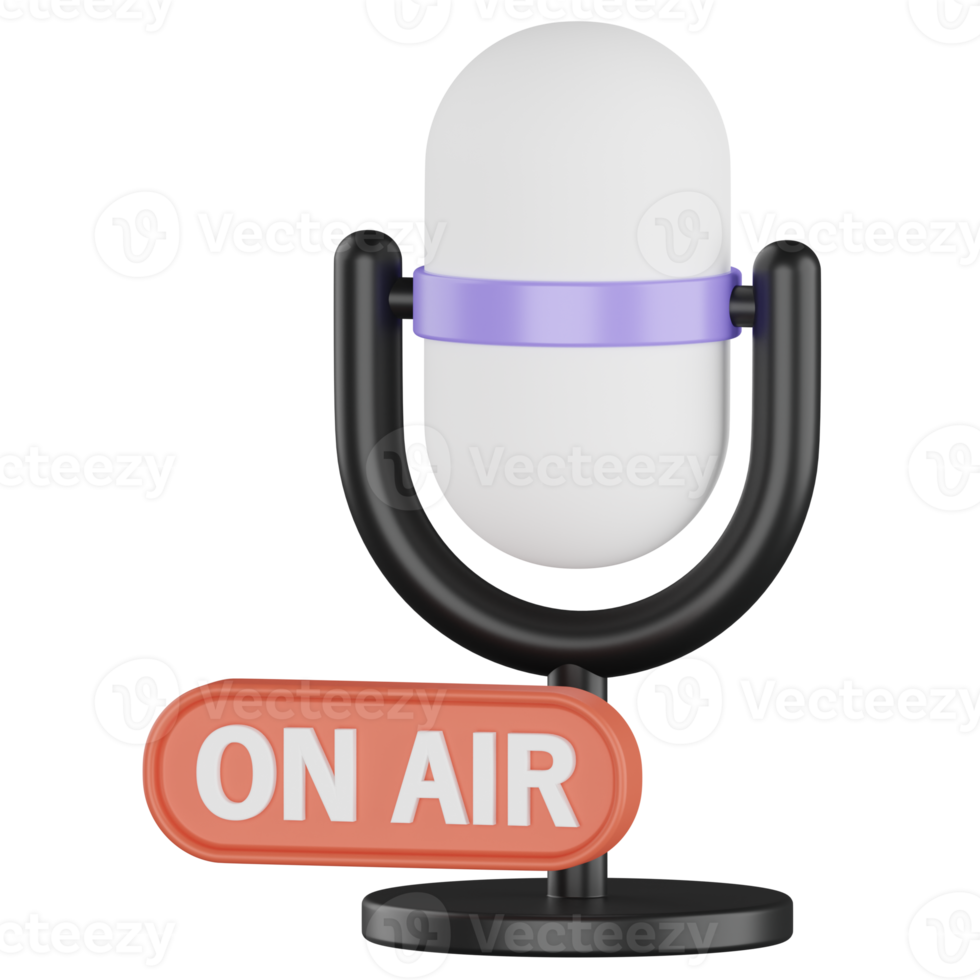 On Air 3D Render Icon png
