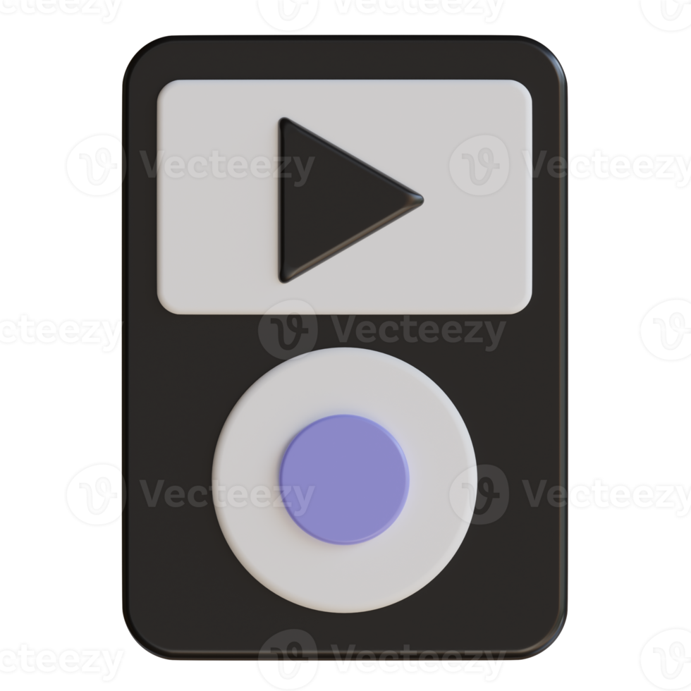 MP3 Player 3D Render Icon png