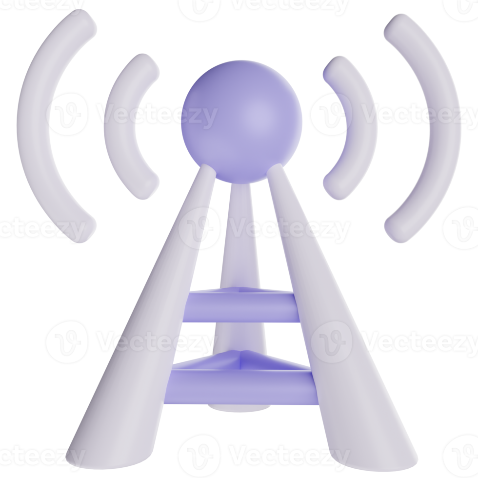 Netzwerkmast 3D-Rendersymbol png