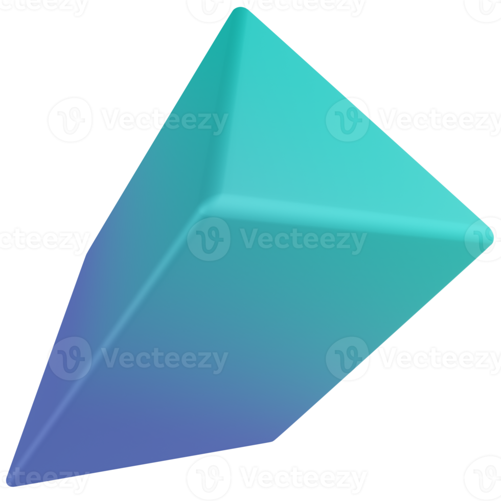 dreieckiges Prisma 3D-Rendersymbol png