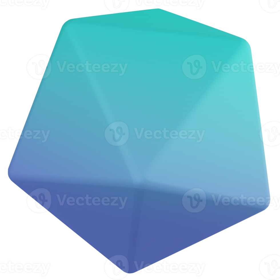 icône de rendu 3d de l'icosphère png