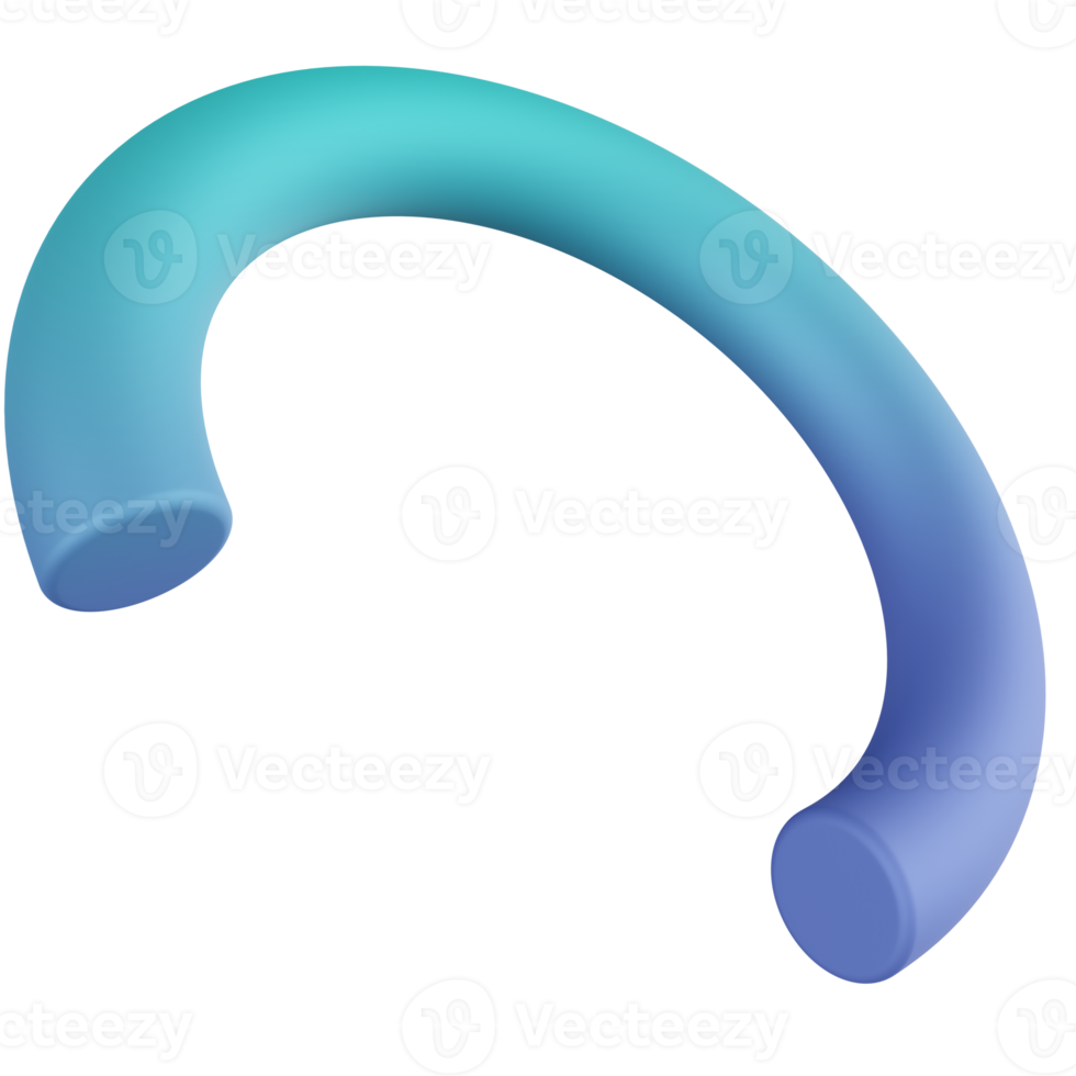 Vierteltorus 3D-Rendersymbol png