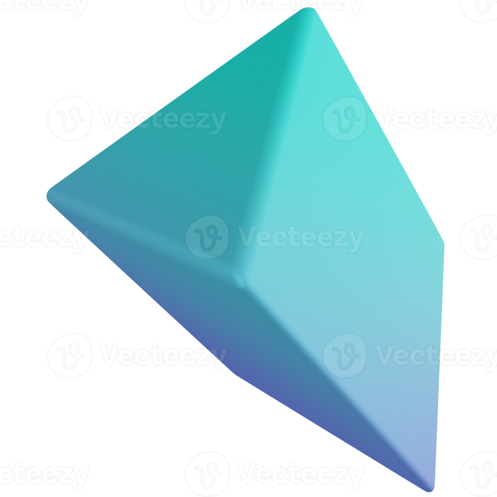 Triangular Prism 3D Render Icon png