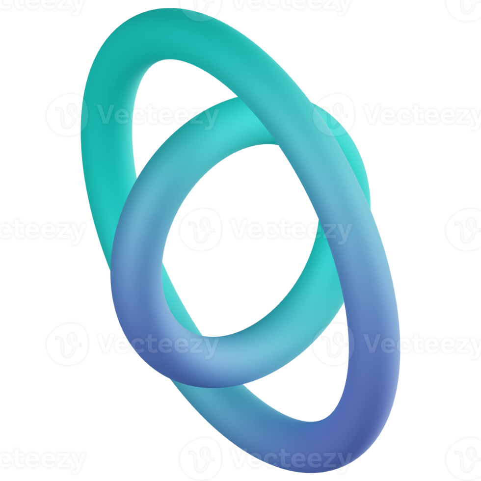 Rings 3D Render Icon png