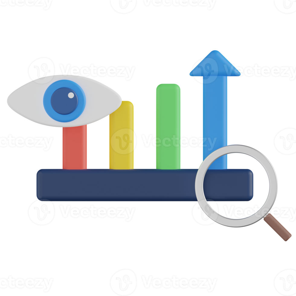 Analysis Insight 3D Render Icon png