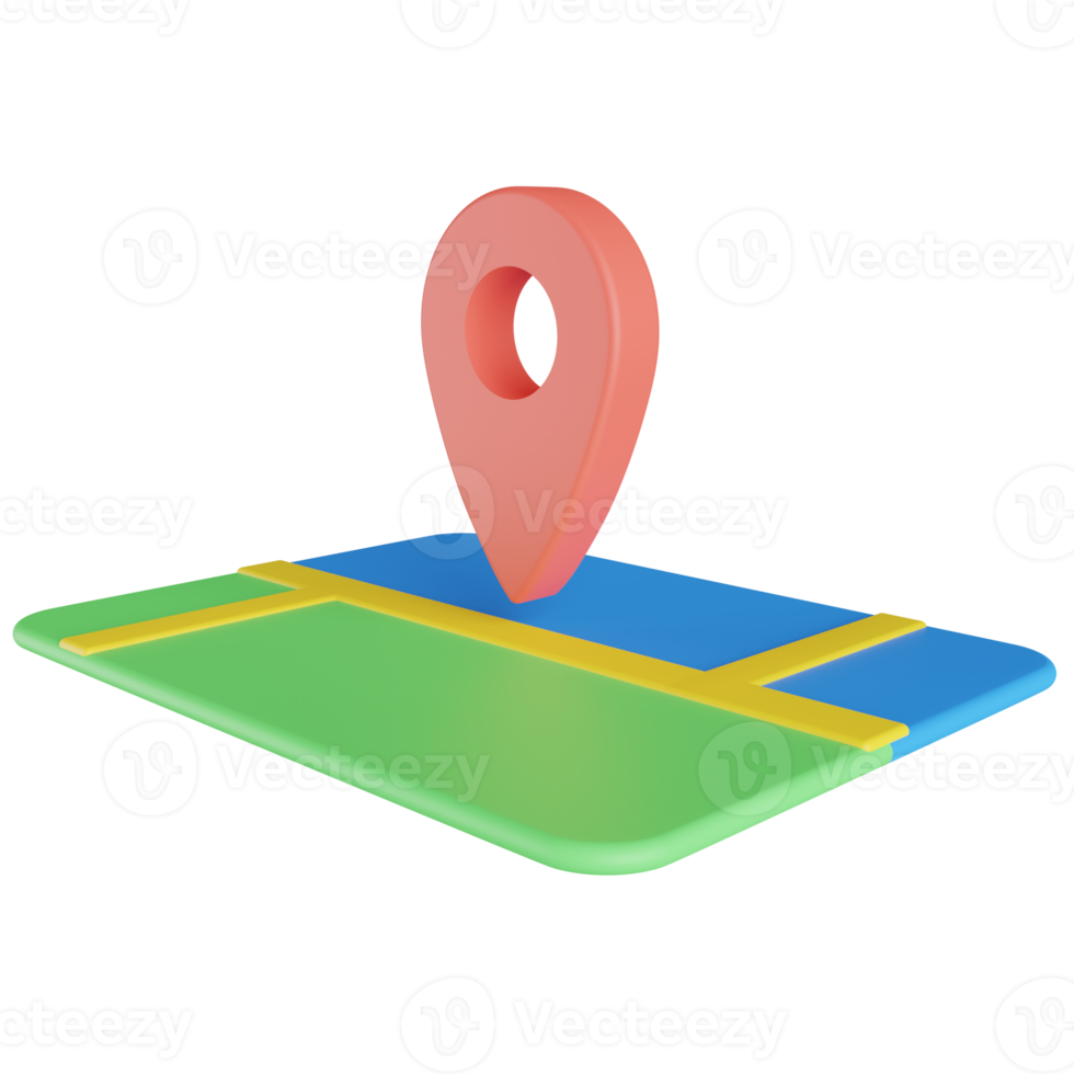 Location Mark 3D Render Icon png