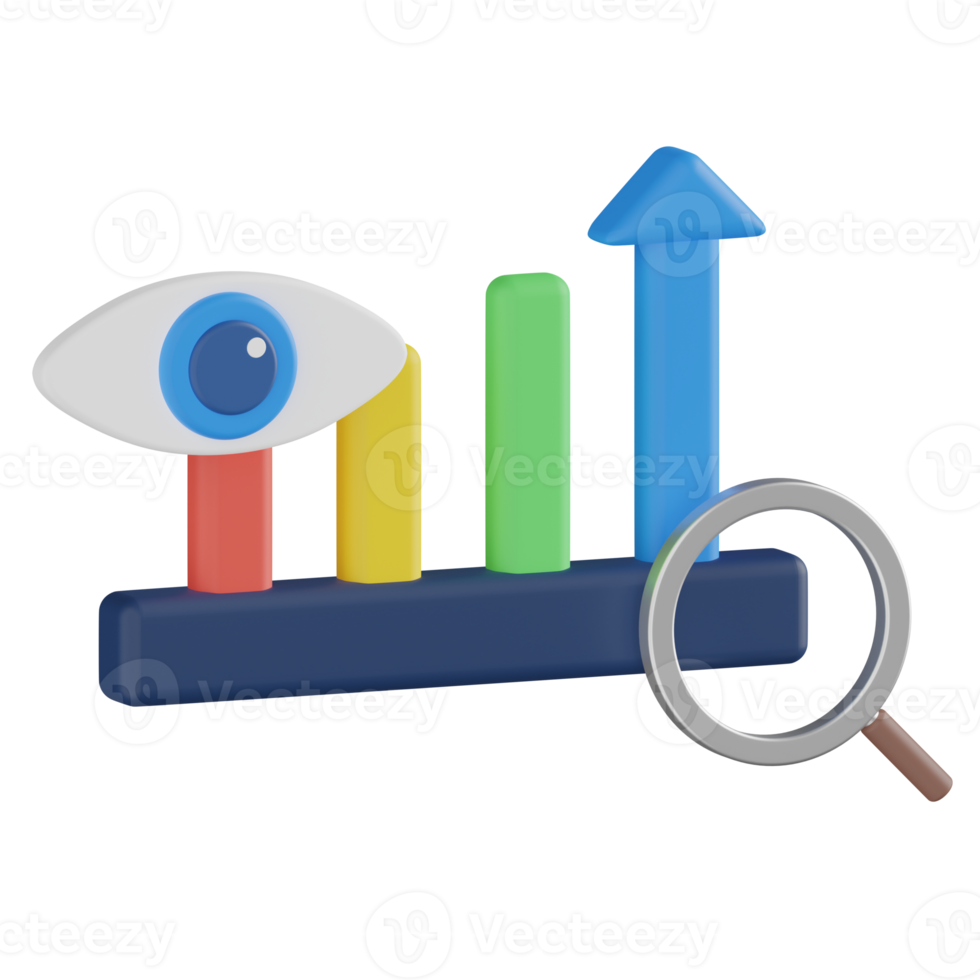 Analysis Insight 3D Render Icon png