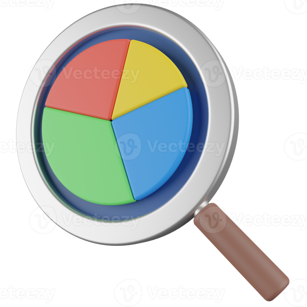 Search Analysis 3D Render Icon png