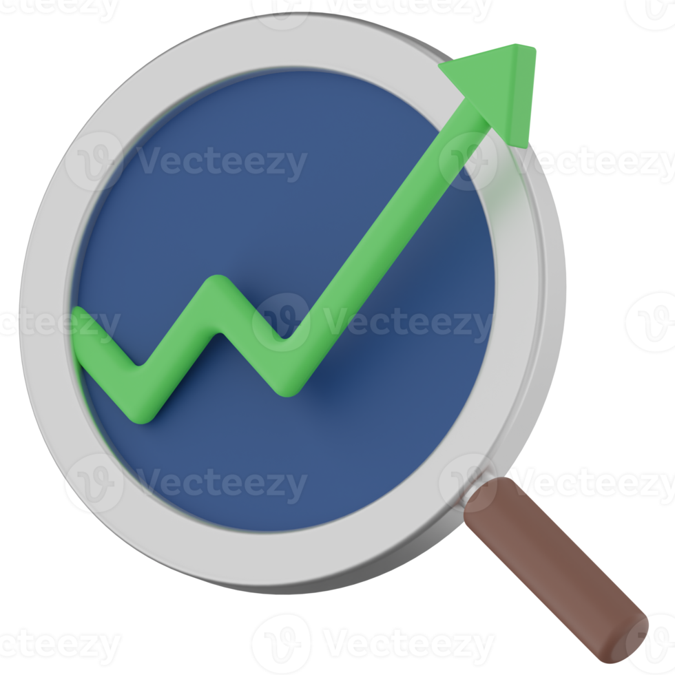 Trading Research 3D Render Icon png