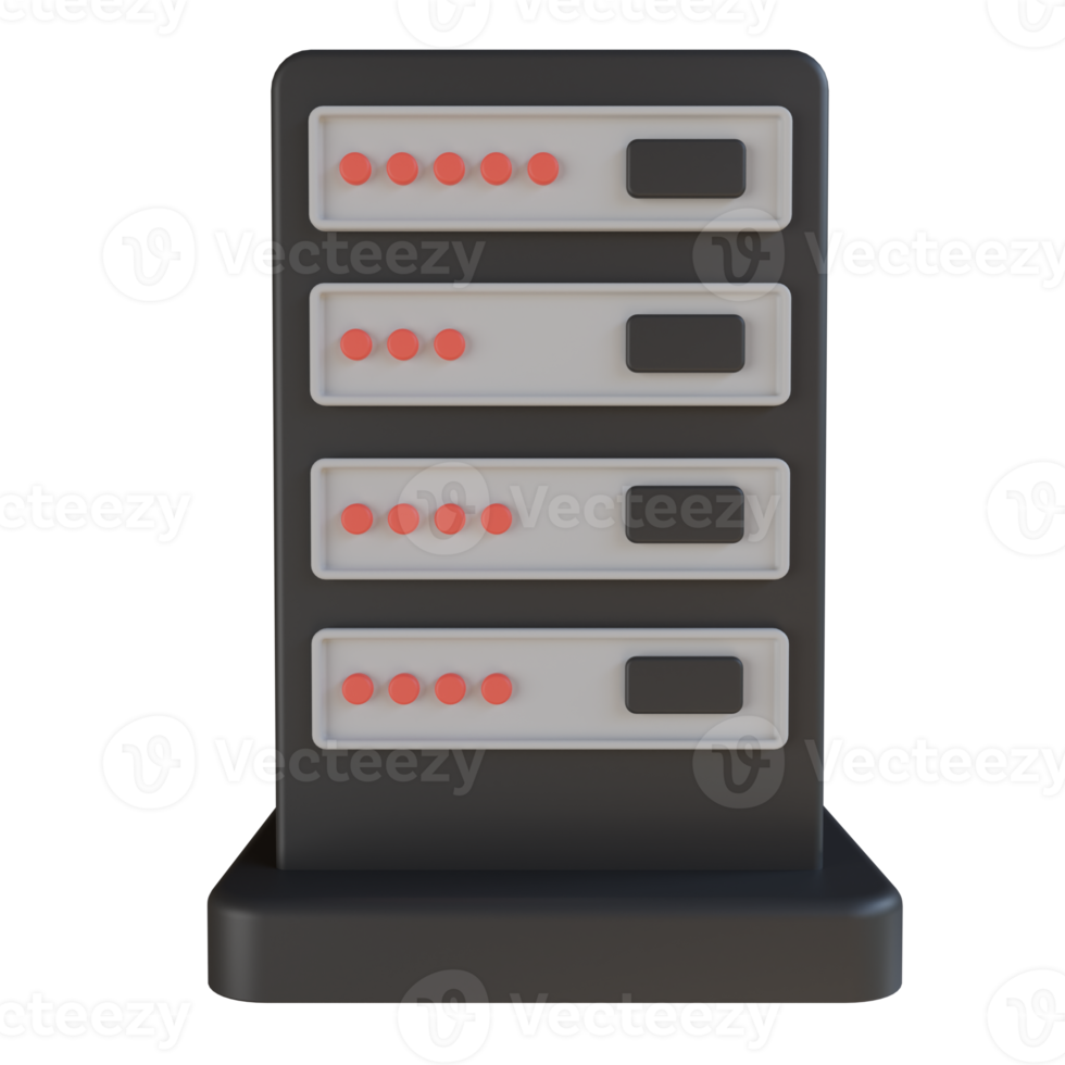 icône de rendu 3d du centre de données png