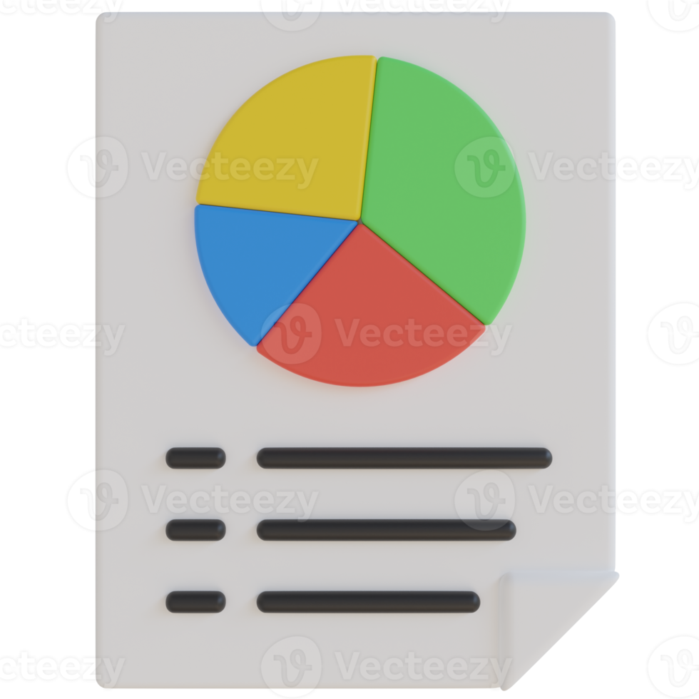 dati rapporto 3d rendere icona png