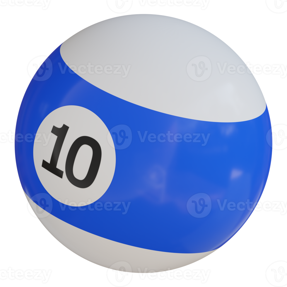 ícone de renderização 3d de bola de bilhar png