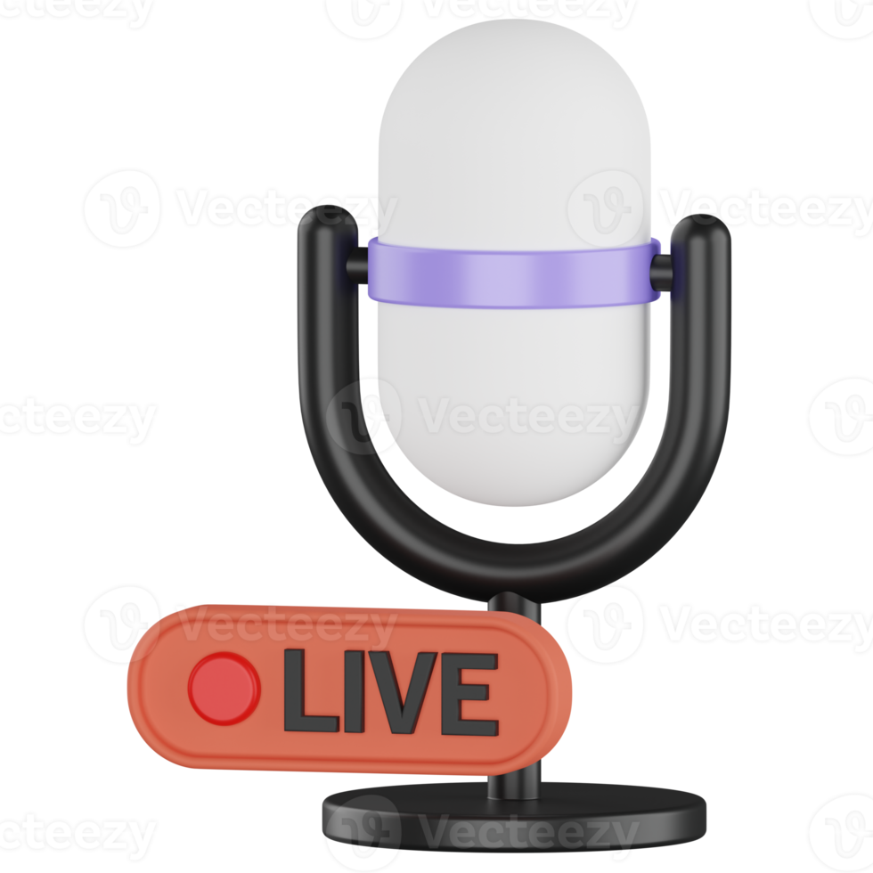 Live Broadcast 3D Render Icon png