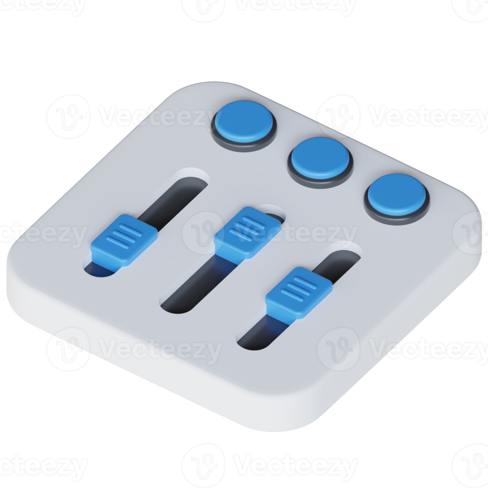 Volume Mixer 3D Render Icon png