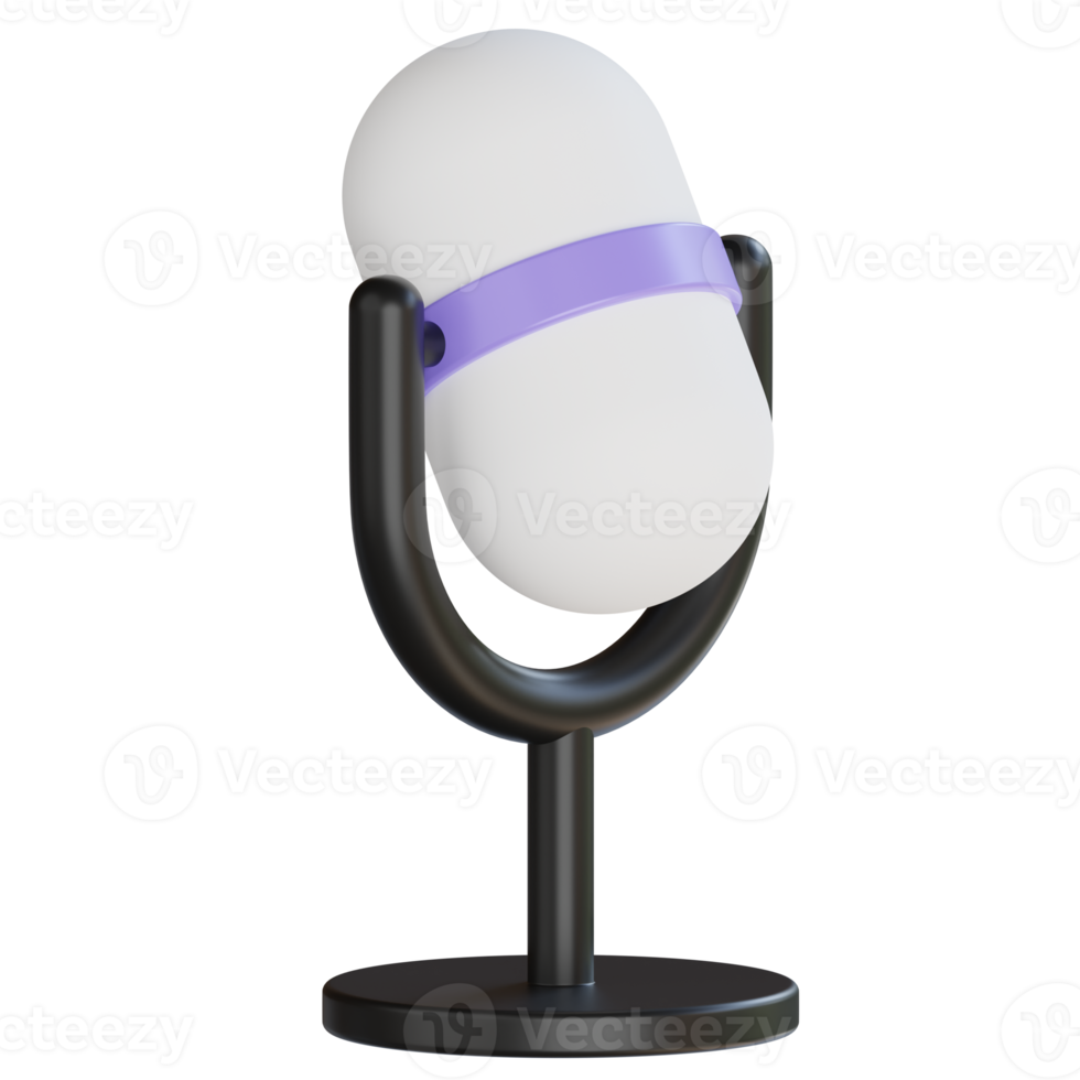 Microphone 3D Render Icon png