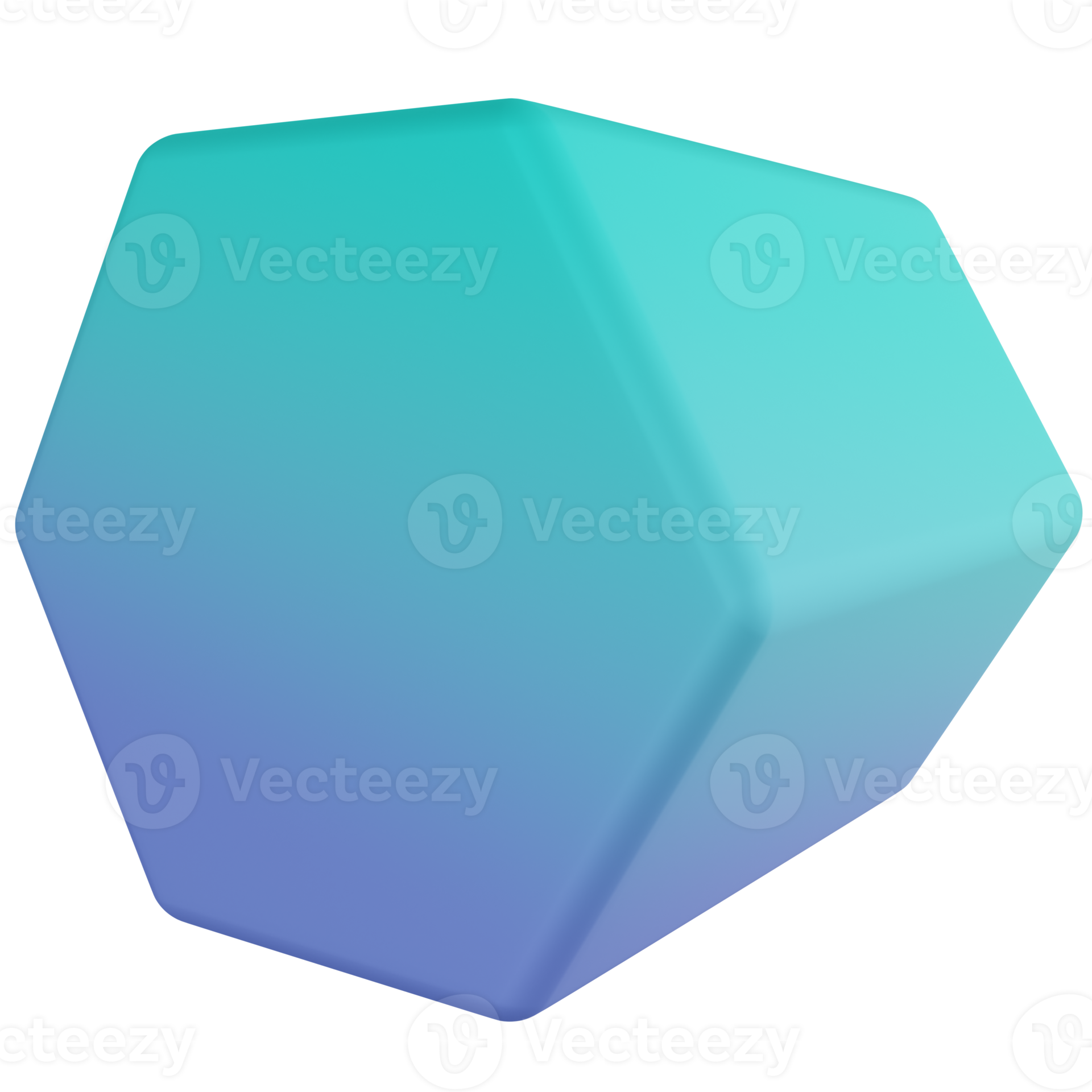 Hexagonal Prism 3D Render Icon 14919737 PNG