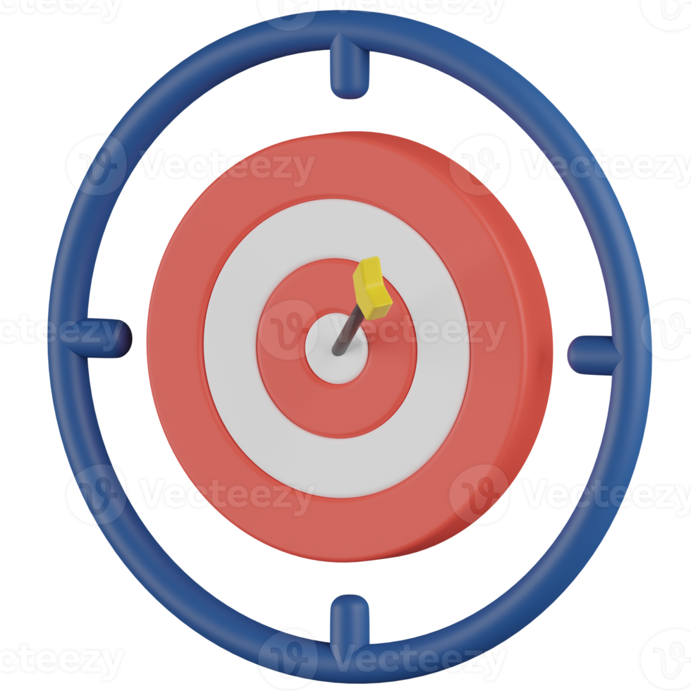 Dartboard 3D Render Icon png