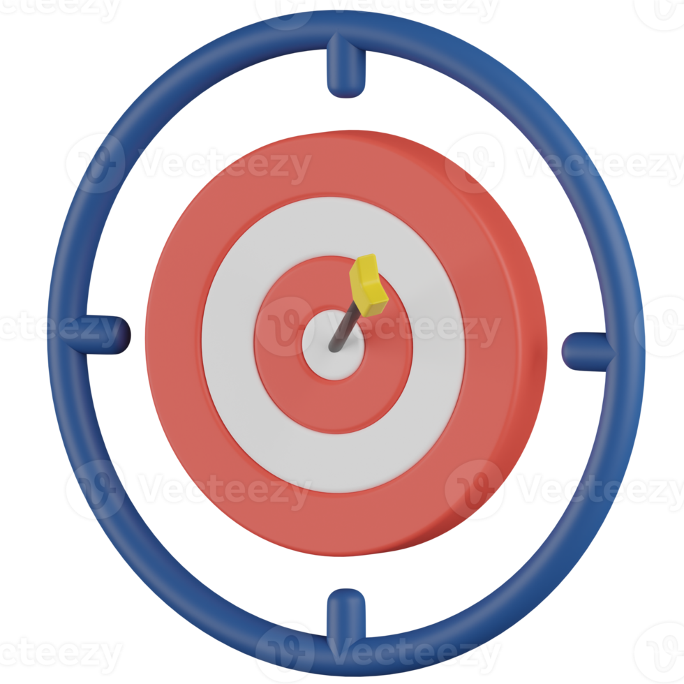 bersaglio per freccette 3d rendere icona png