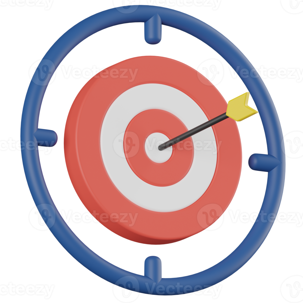 Dartboard 3D Render Icon png