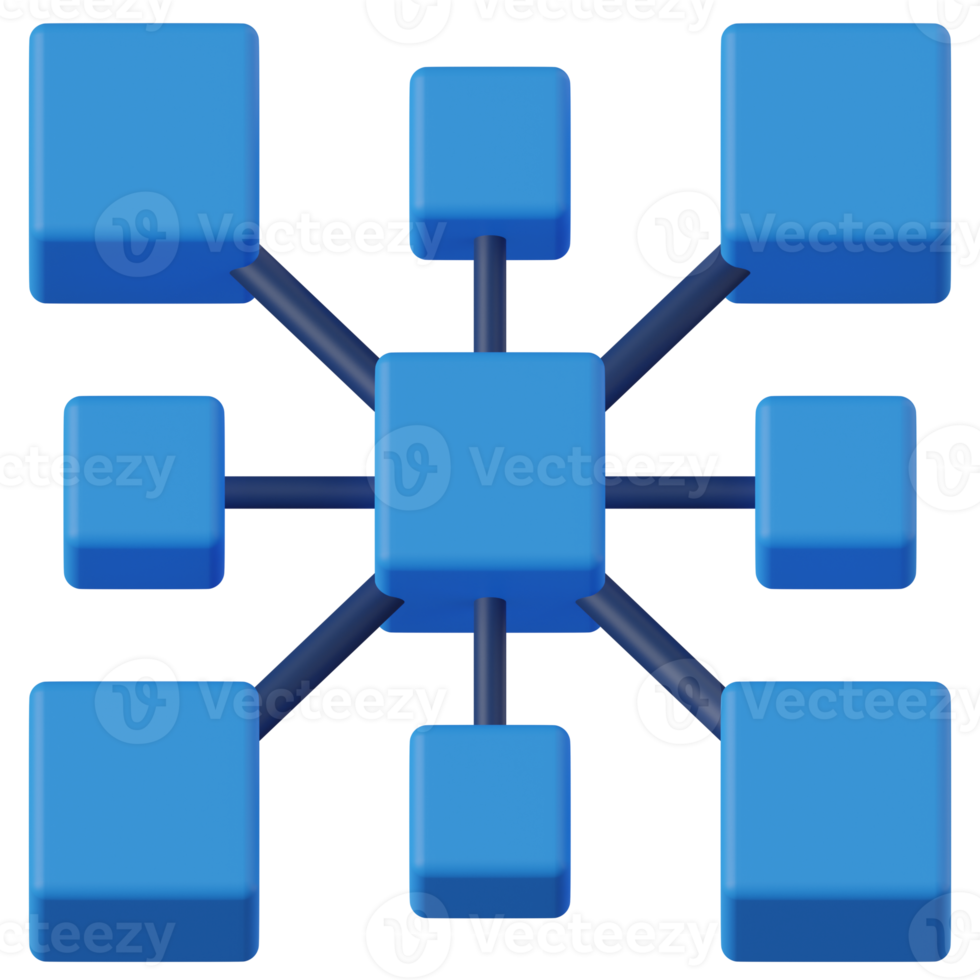 ícone de renderização 3d de complexidade de dados png