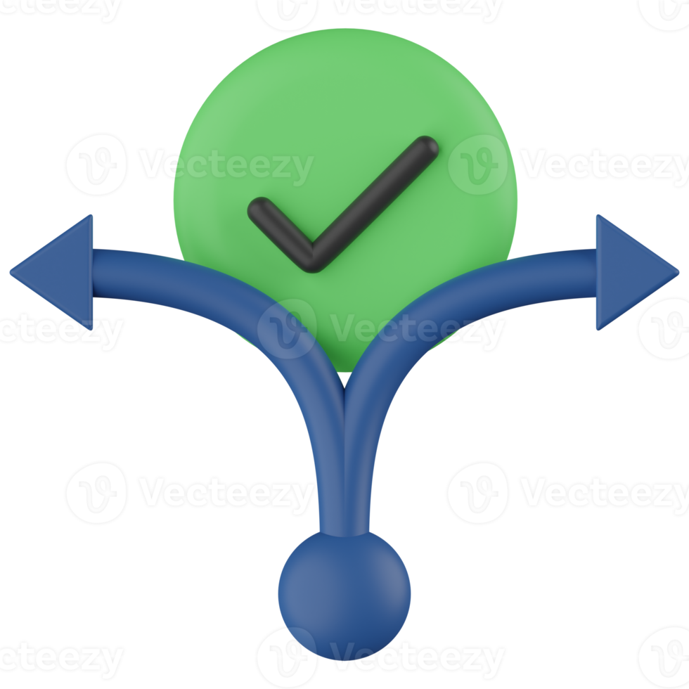 tomada de decisão ícone de renderização 3d png